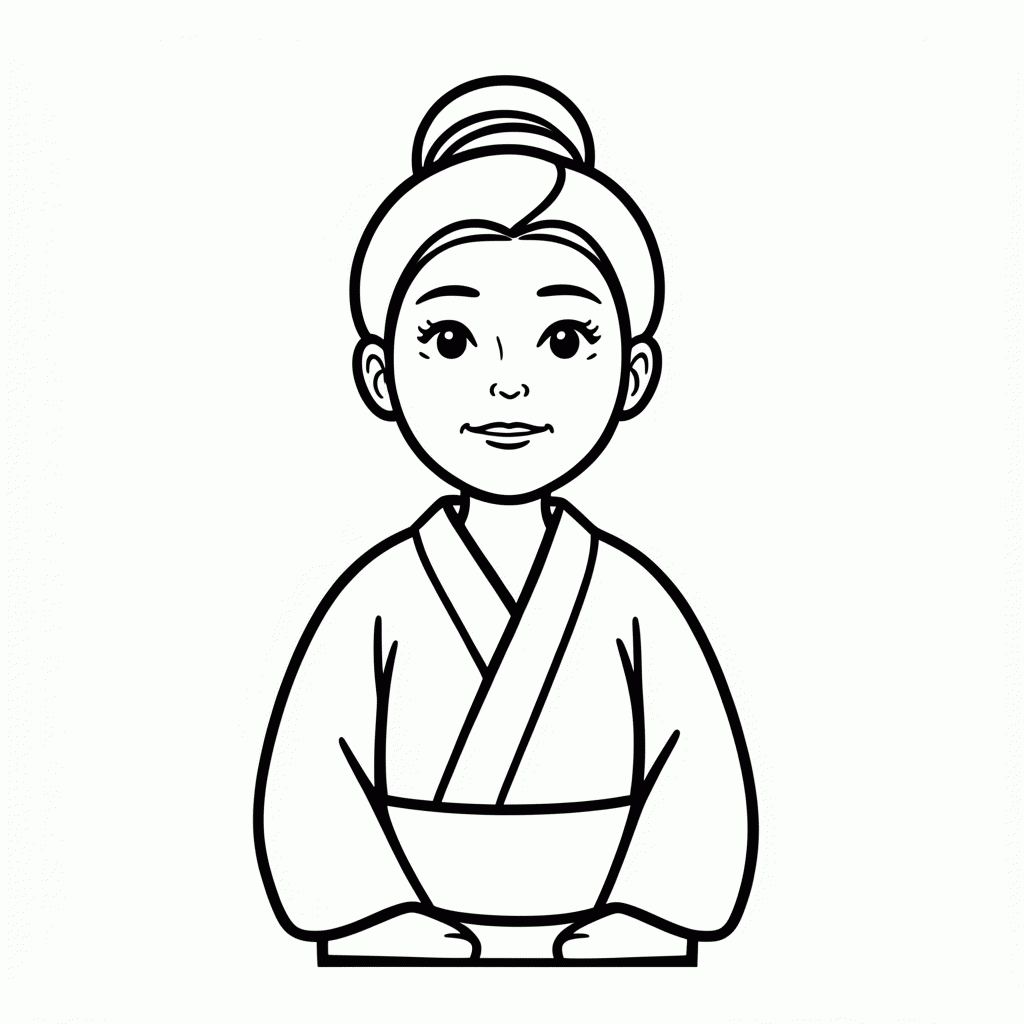 Desenho de Fa Li Mae para colorir e imprimir grátis em folha A4