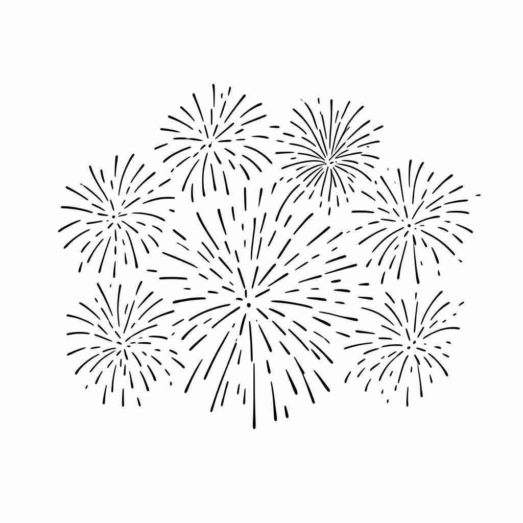Desenho de Foguetes De Festa para colorir e imprimir grátis em folha A4
