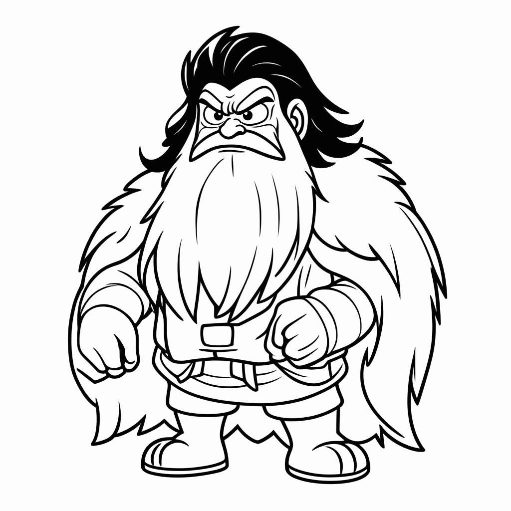 Desenho de Shan Yu Vilao para colorir e imprimir grátis em folha A4