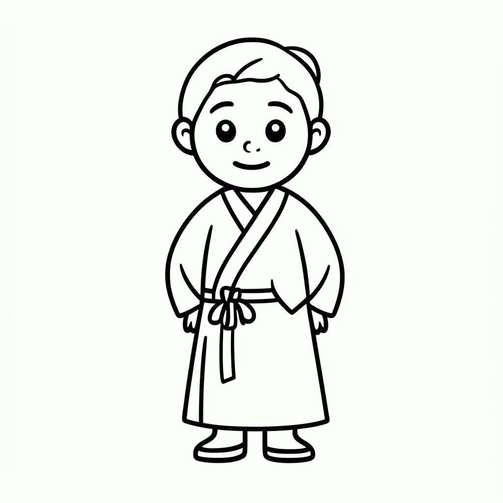 Desenho de Vovo Fa para colorir e imprimir grátis em folha A4