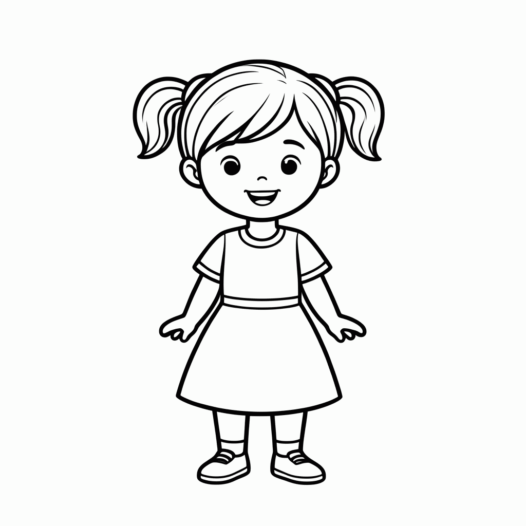 Desenho de Lila para colorir e imprimir grátis em folha A4