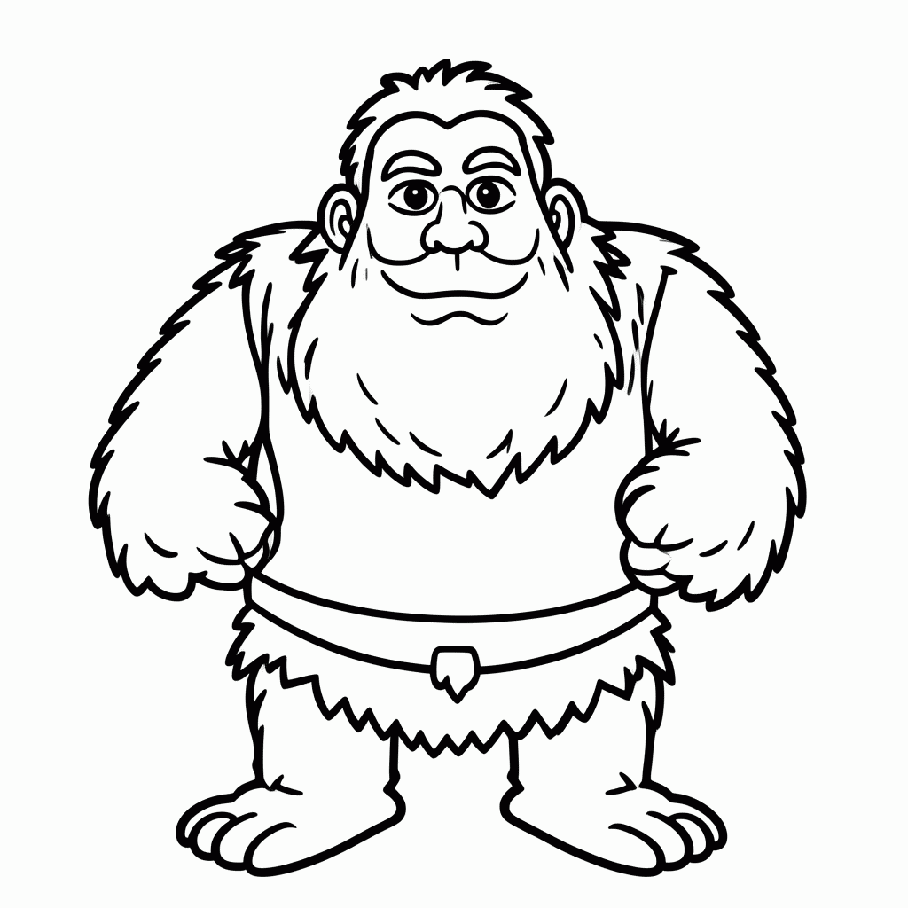 Desenho de Grug para colorir e imprimir grátis em folha A4