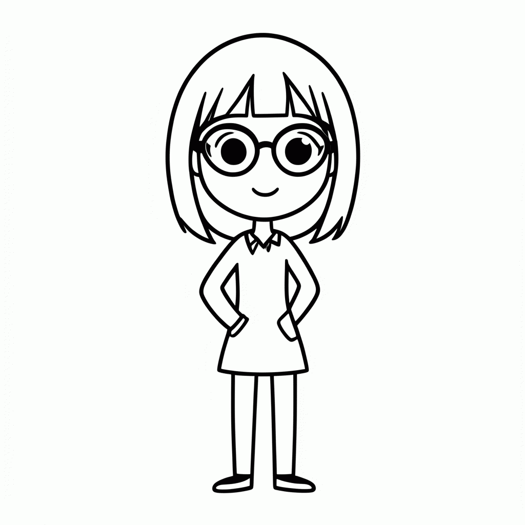 Desenho de Edna Moda para colorir e imprimir grátis em folha A4