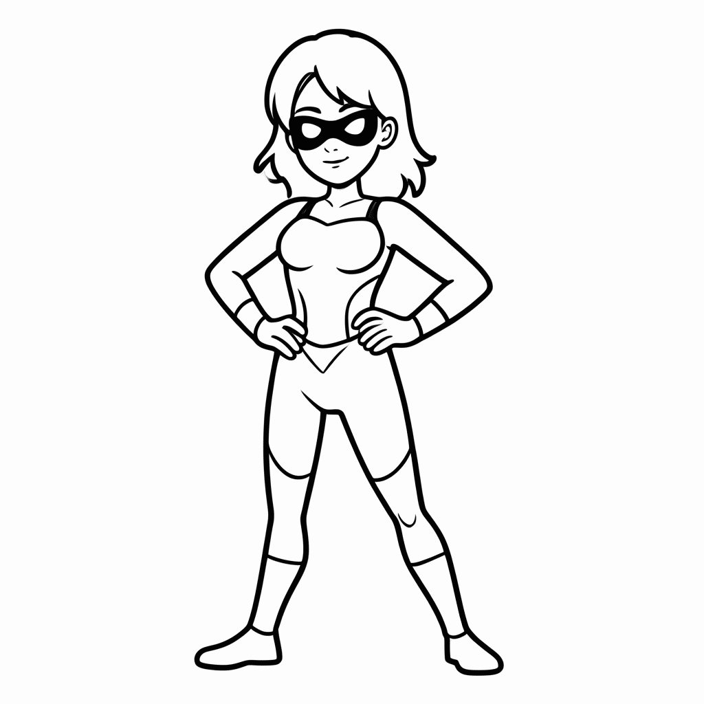 Desenho de Mulher-Elástica para colorir e imprimir grátis em folha A4
