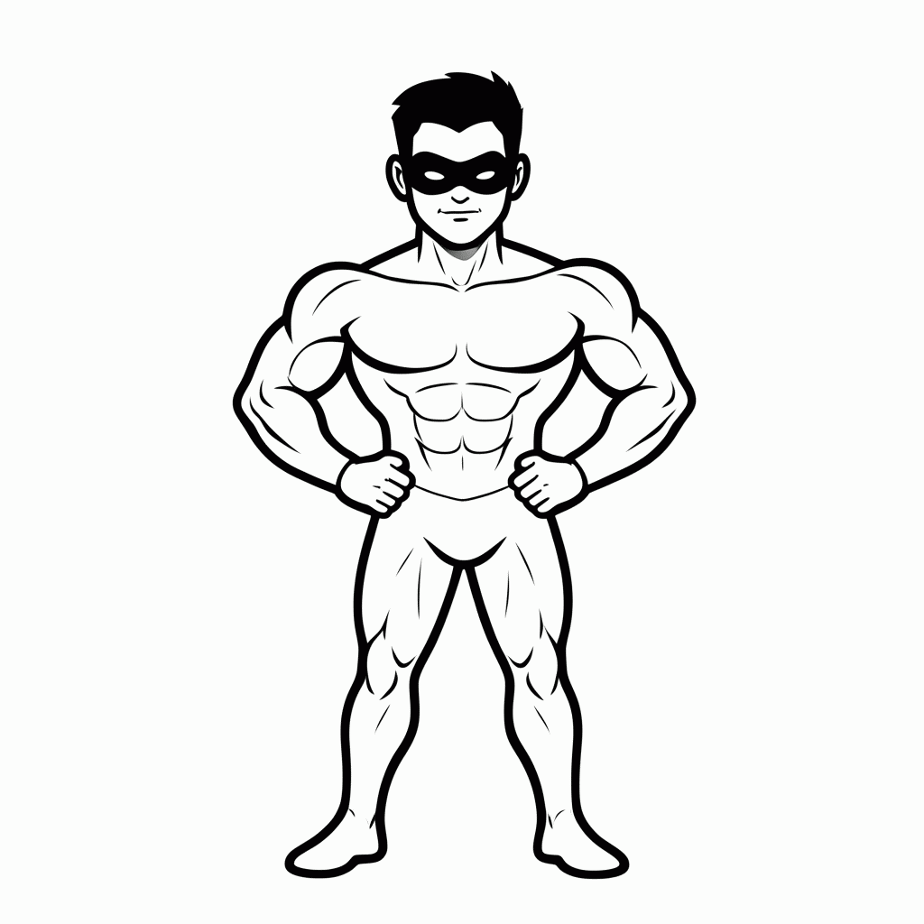 Desenho de Sr. Incrível para colorir e imprimir grátis em folha A4