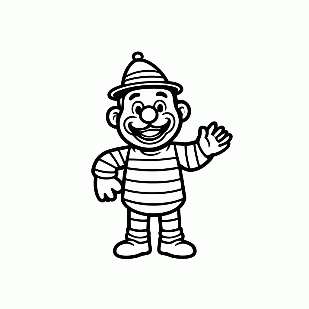Desenho de Patatá para colorir e imprimir grátis em folha A4
