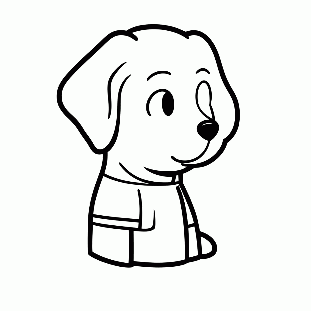 Desenho de Danny Cachorro para colorir e imprimir grátis em folha A4