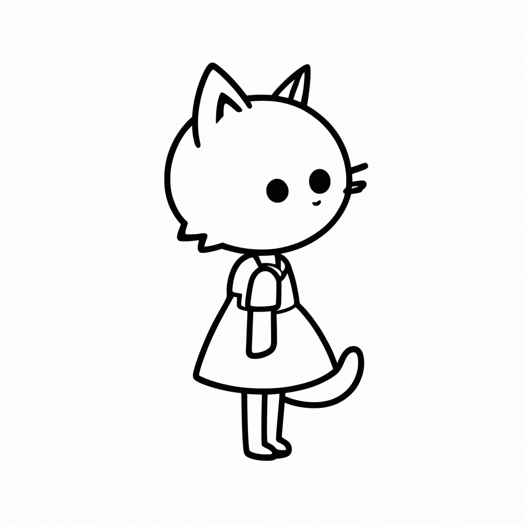 Desenho de Candy Gata para colorir e imprimir grátis em folha A4