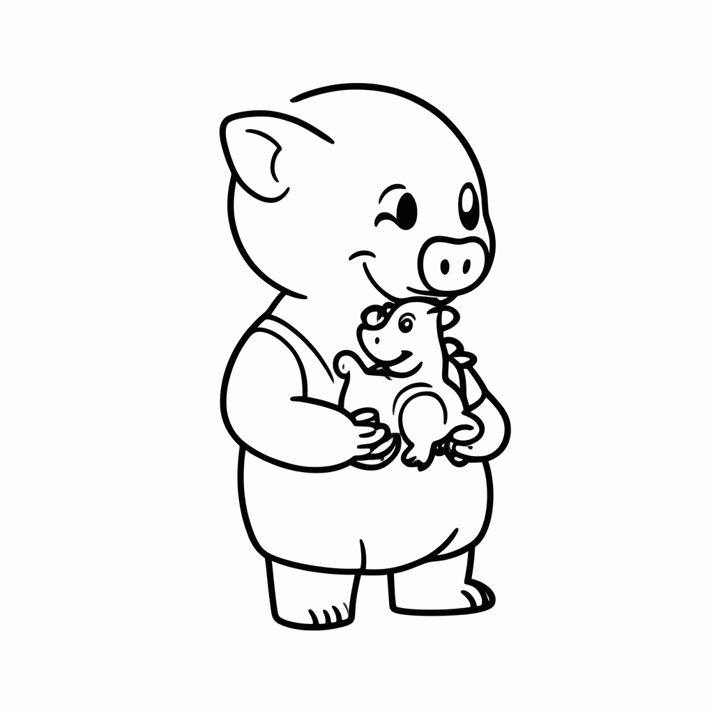 Desenho de George para colorir e imprimir grátis em folha A4