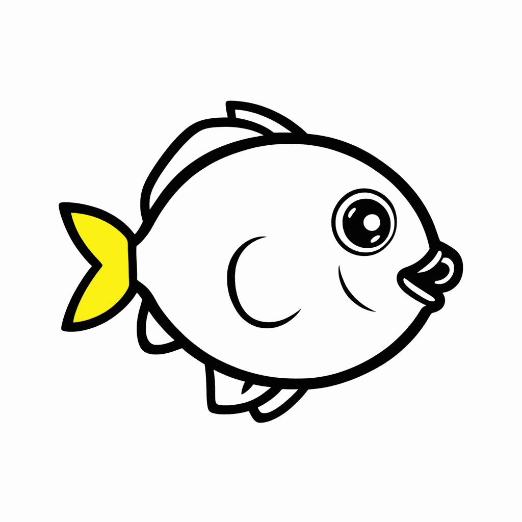 Desenho de Dory para colorir e imprimir grátis em folha A4