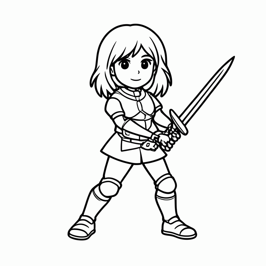 Desenho de Raya Guerreira para colorir e imprimir grátis em folha A4