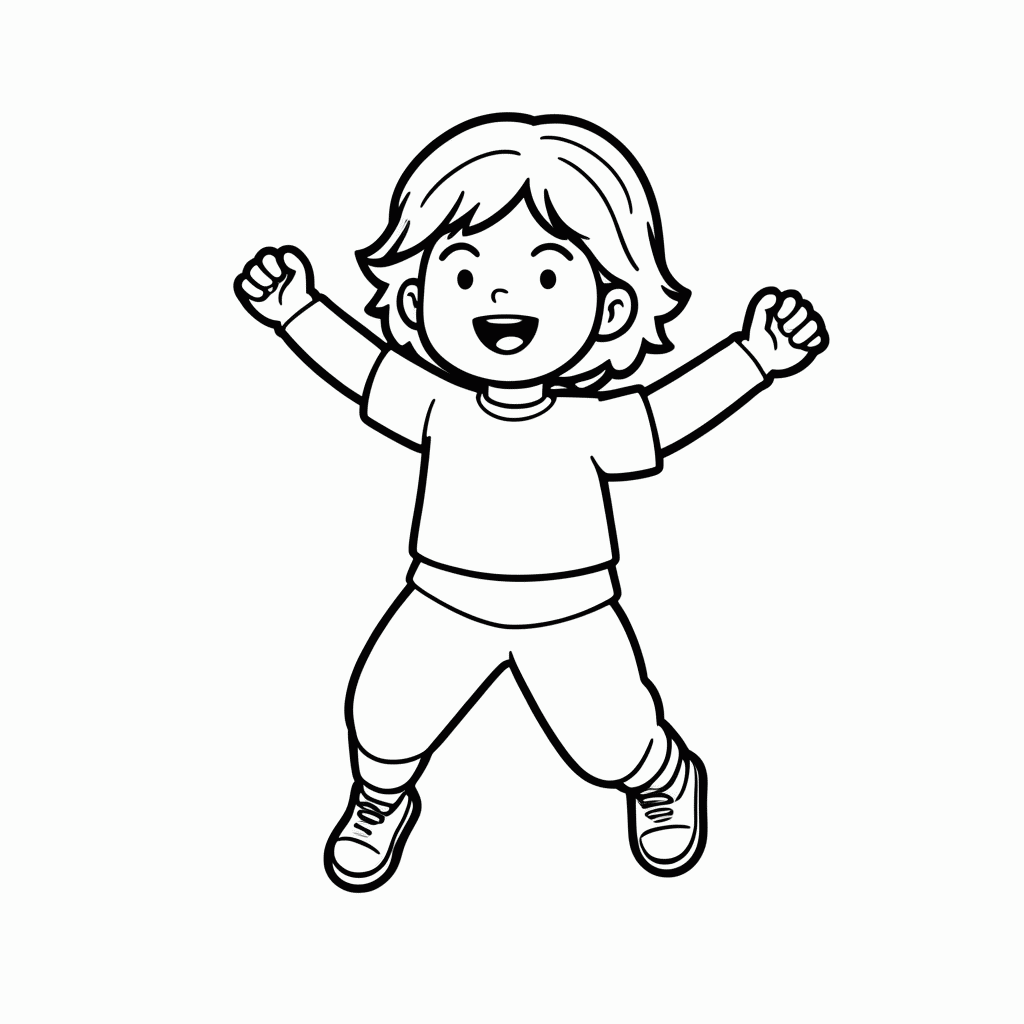 Desenho de Mei Feliz para colorir e imprimir grátis em folha A4