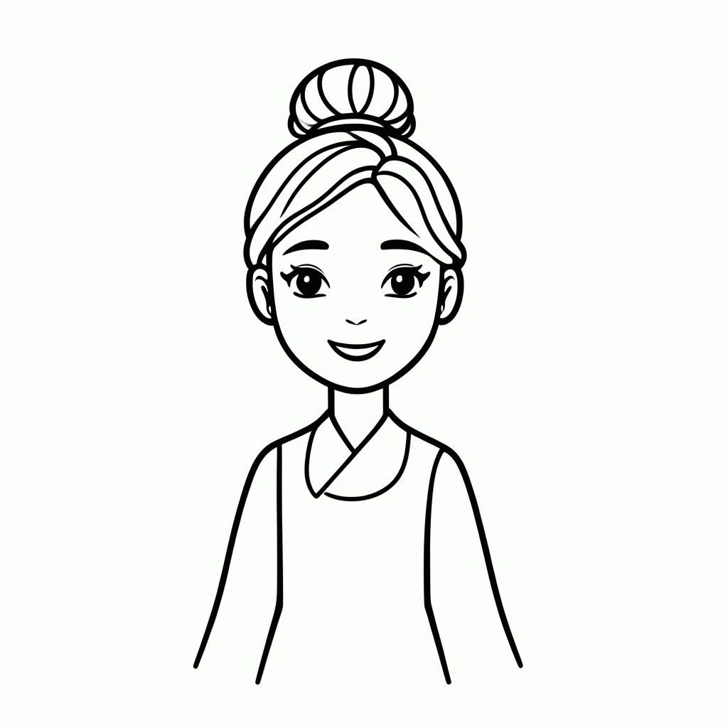 Desenho de Ming, a Mãe para colorir e imprimir grátis em folha A4