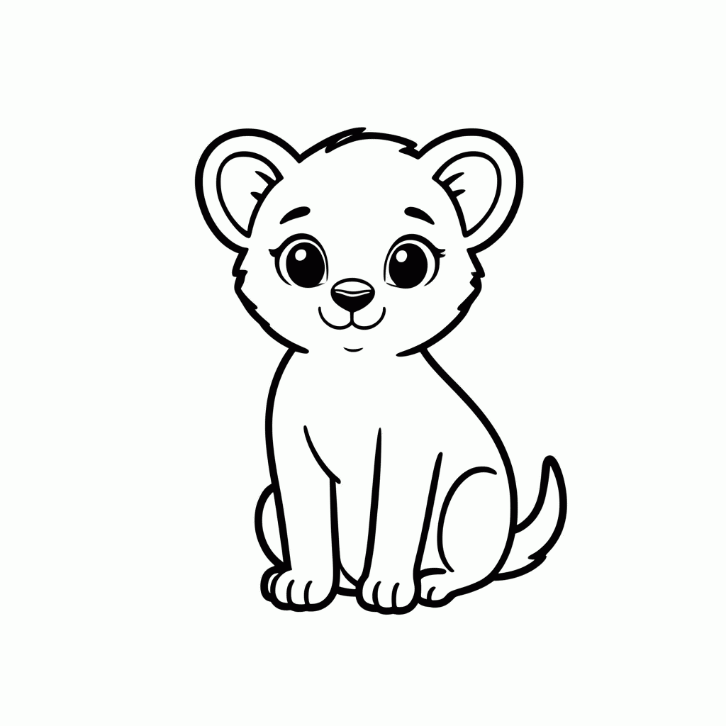 Desenho de Kiara Filha Simba para colorir e imprimir grátis em folha A4