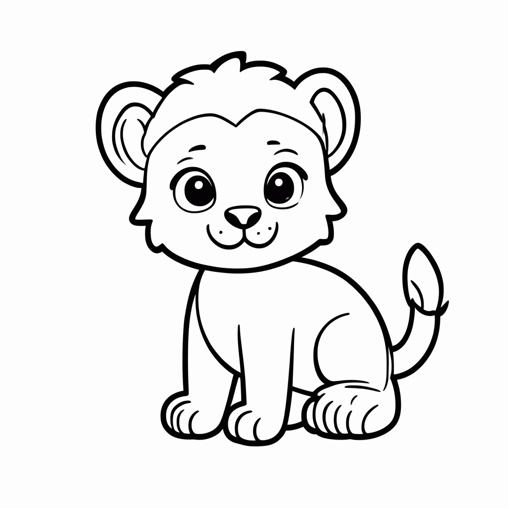 Desenho de Nala Filhote para colorir e imprimir grátis em folha A4