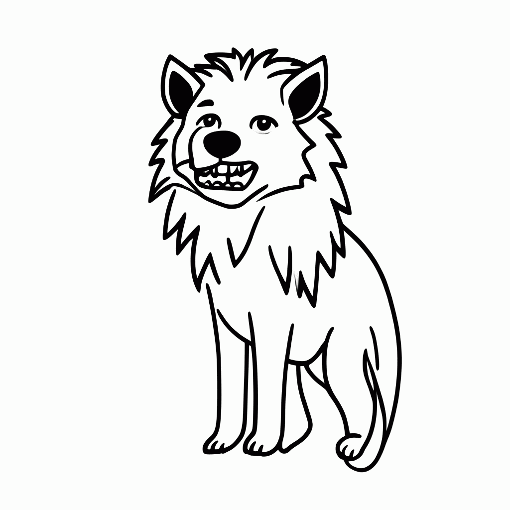 Desenho de Shenzi Hiena para colorir e imprimir grátis em folha A4