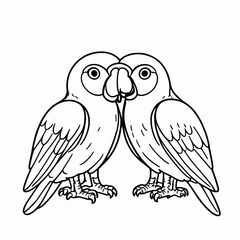 Desenho de Blu e Perola para colorir e imprimir grátis em folha A4