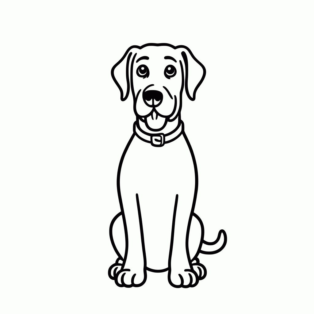 Desenho de Scooby-Doo para colorir e imprimir grátis em folha A4
