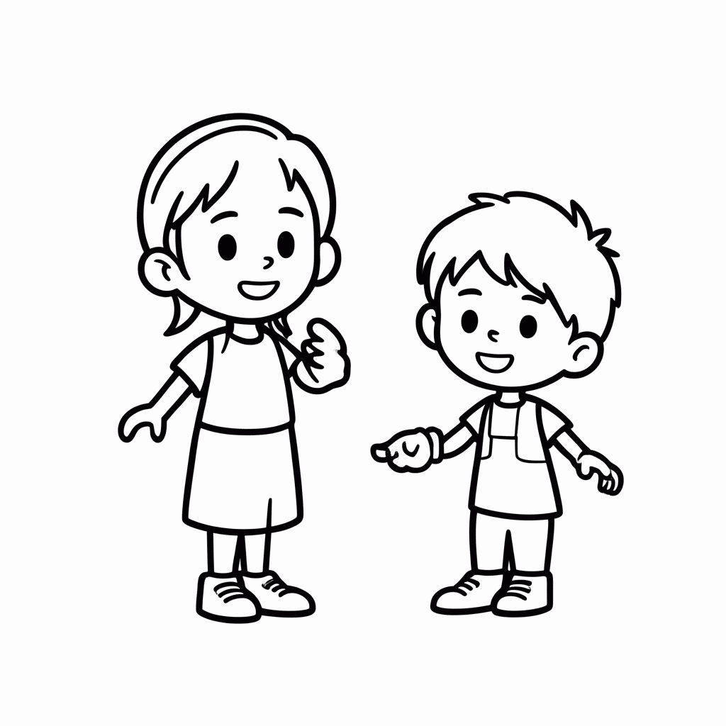 Desenho de Luna e Júpiter para colorir e imprimir grátis em folha A4