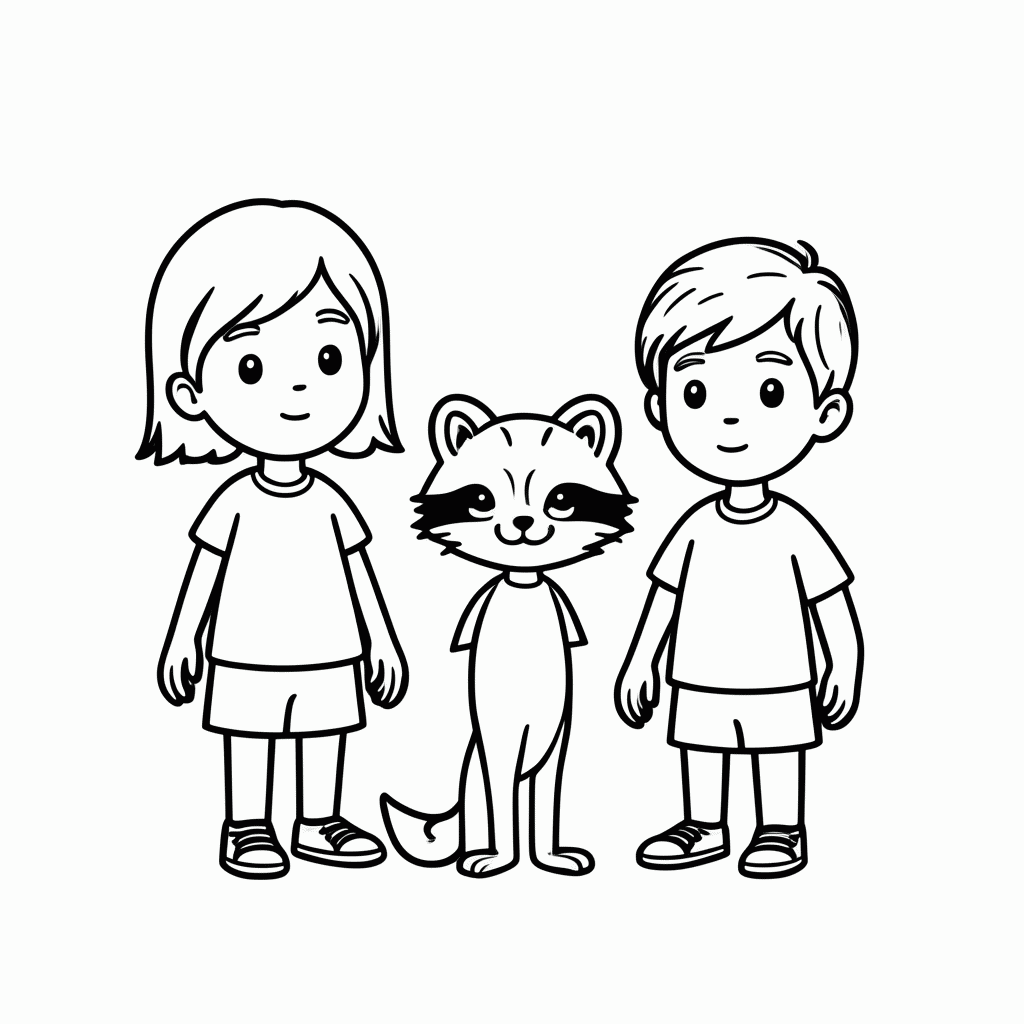 Desenho de A Turma da Luna para colorir e imprimir grátis em folha A4