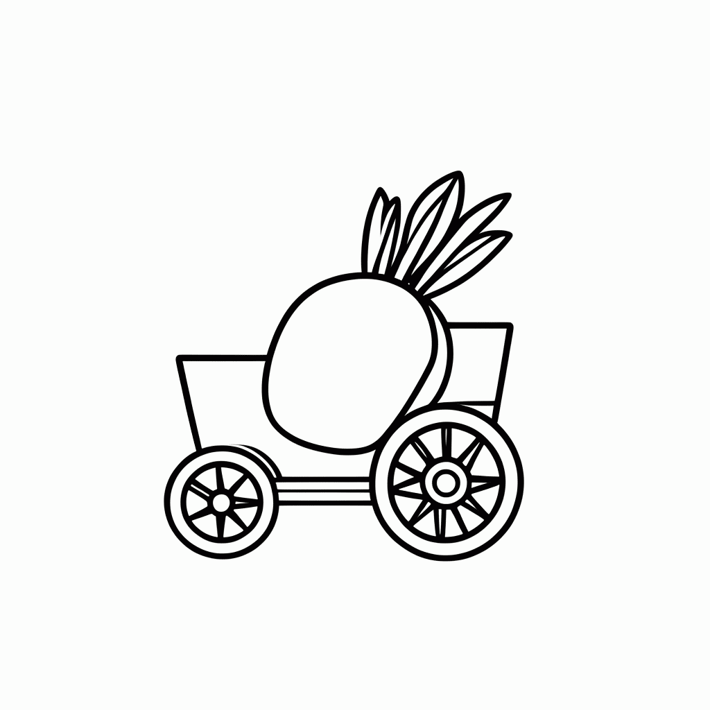 Desenho de Carruagem De Cebola para colorir e imprimir grátis em folha A4