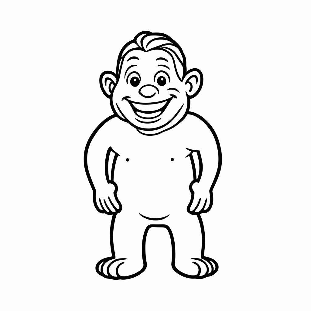 Desenho de Pinoquio Shrek para colorir e imprimir grátis em folha A4