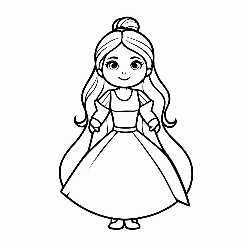 Desenho de Rapunzel Shrek para colorir e imprimir grátis em folha A4