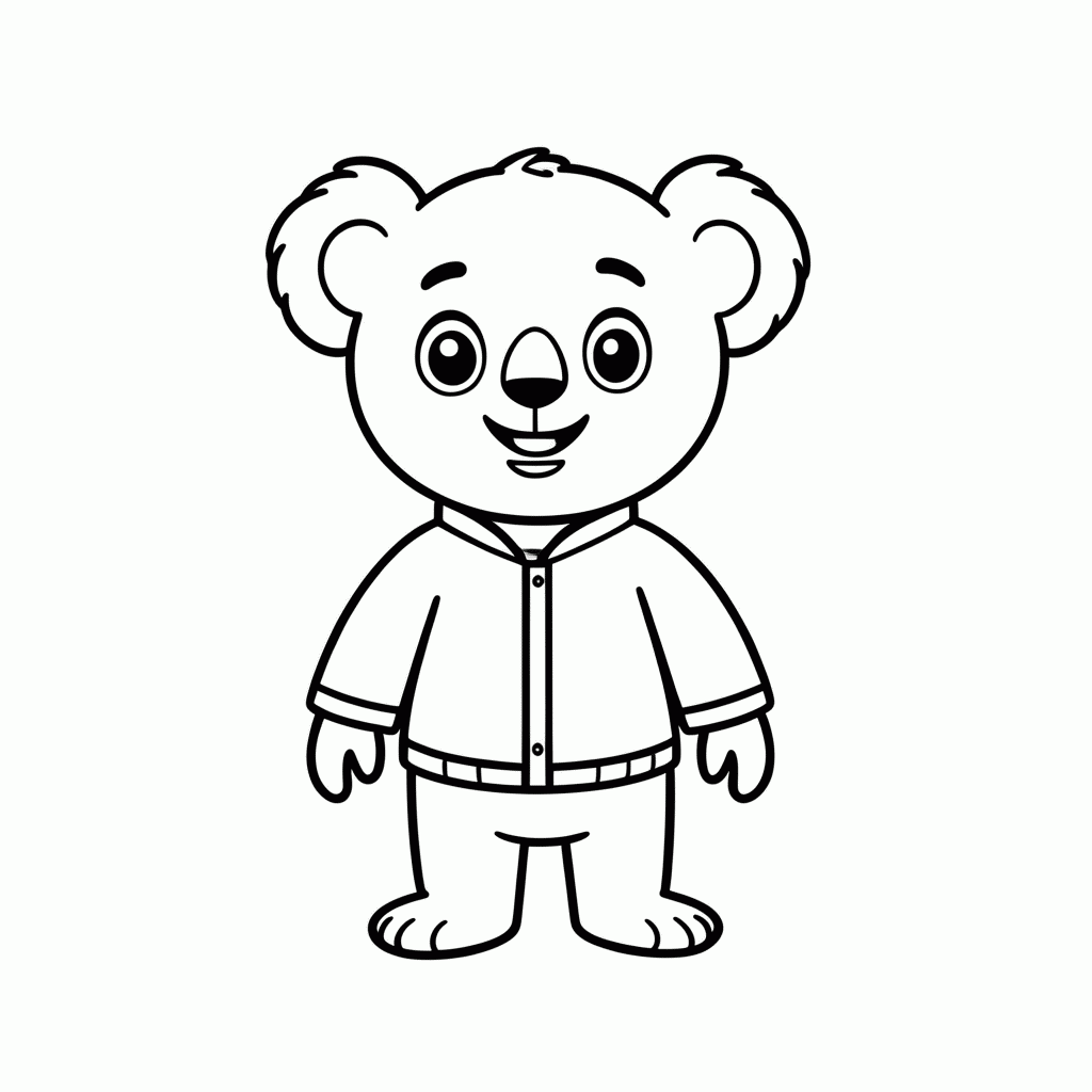 Desenho de Buster Coala para colorir e imprimir grátis em folha A4