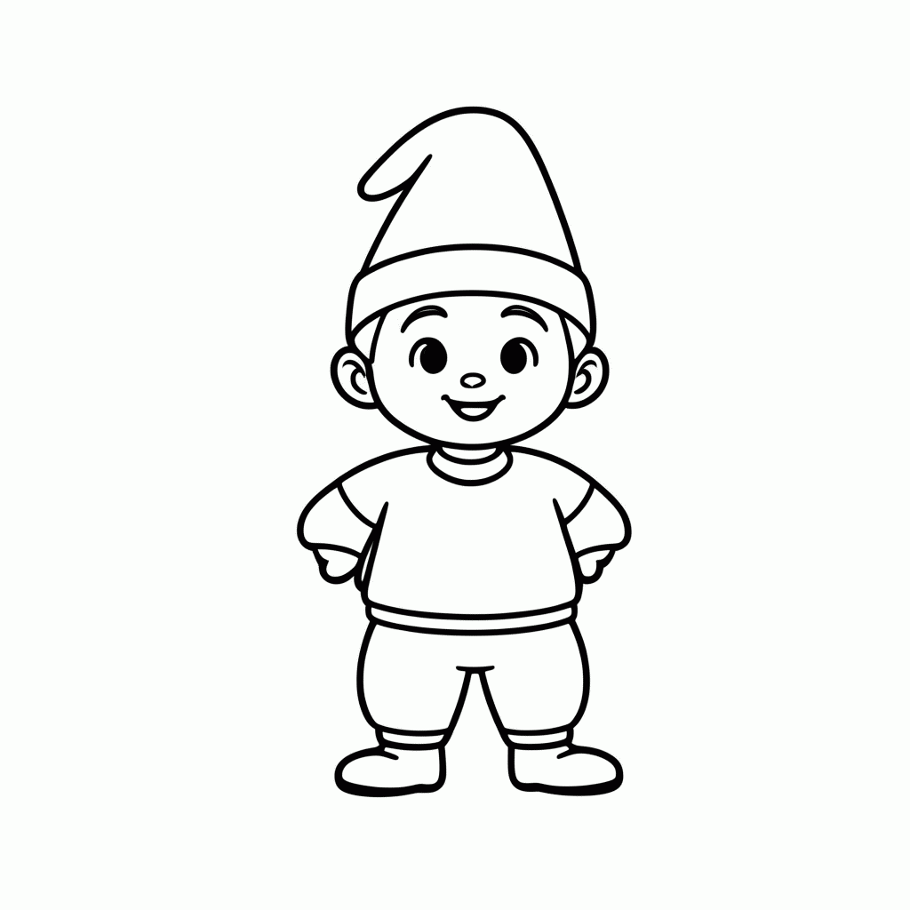 Desenho de Smurf para colorir e imprimir grátis em folha A4