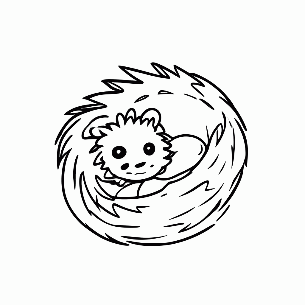 Desenho de Sonic em Bola para colorir e imprimir grátis em folha A4