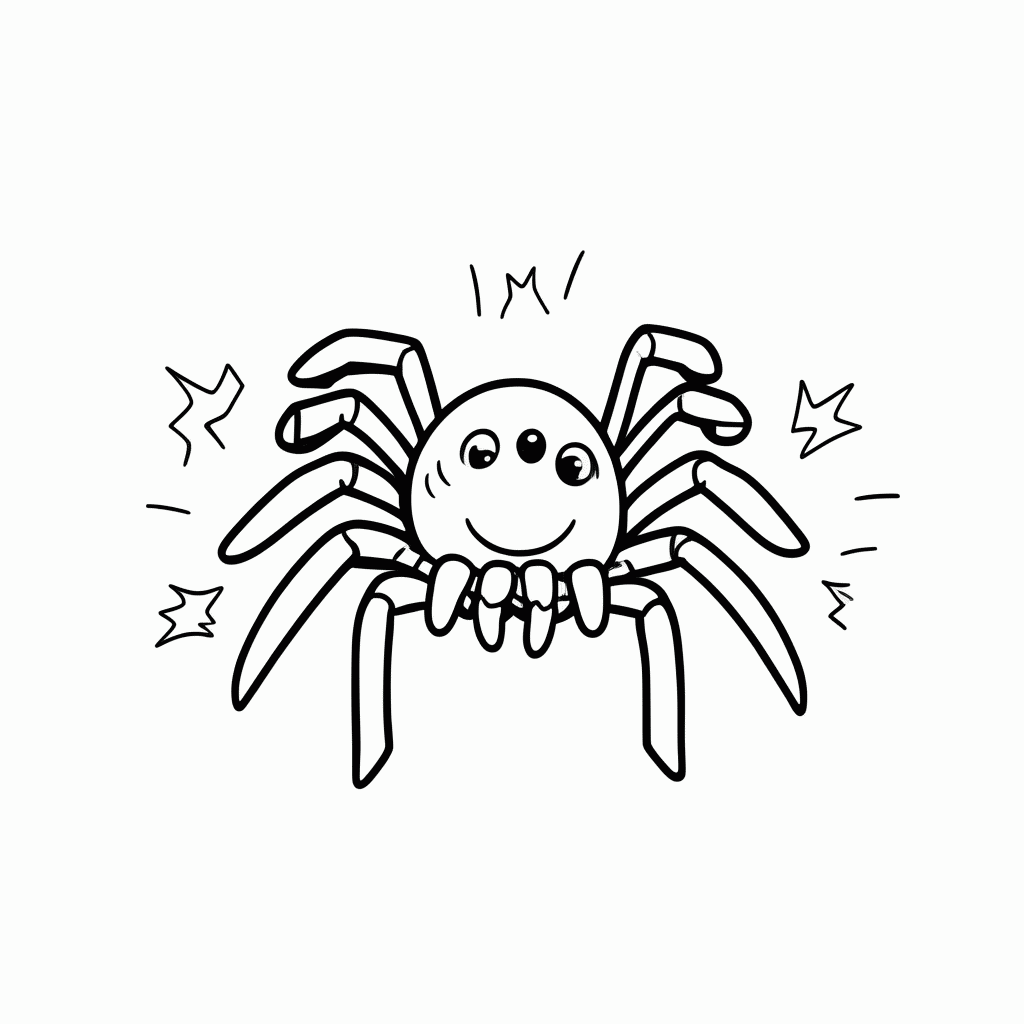Desenho de Aranha Radioativa para colorir e imprimir grátis em folha A4