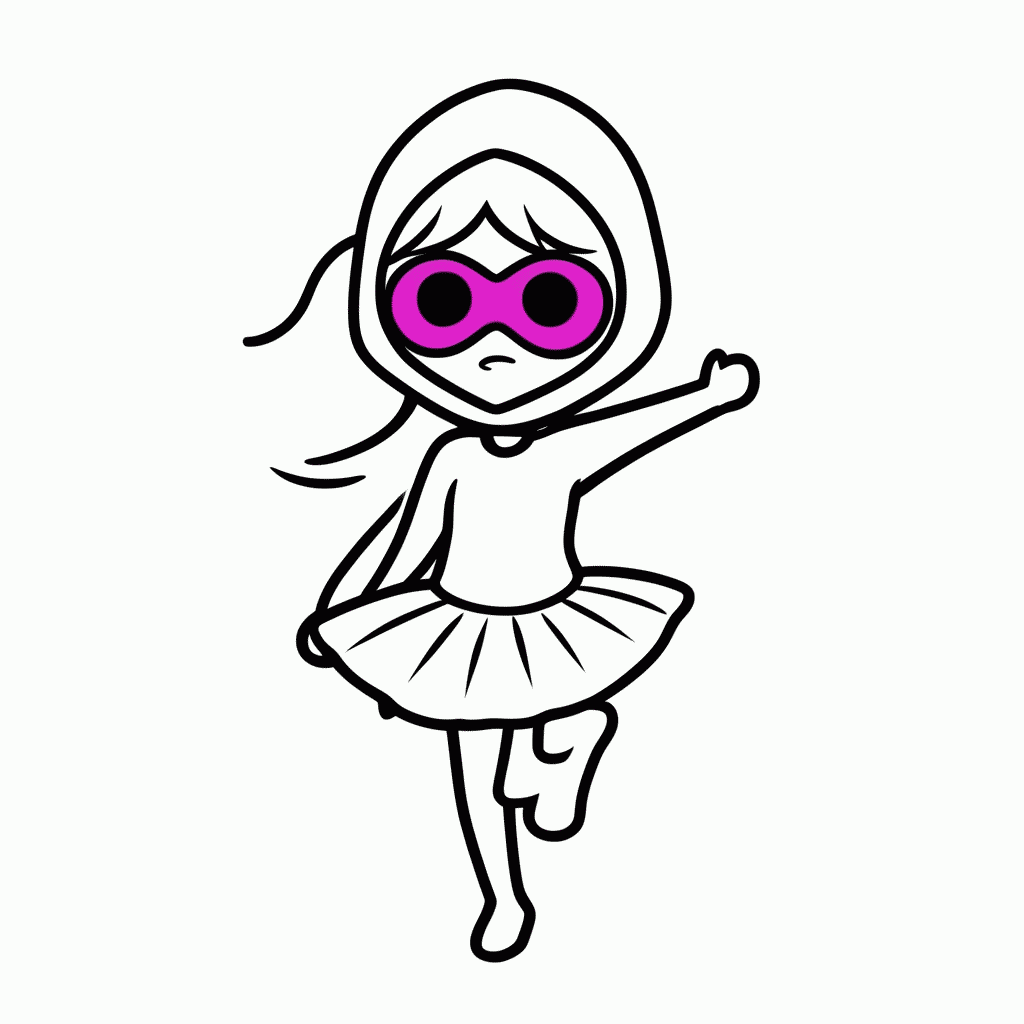 Desenho de Spider Gwen para colorir e imprimir grátis em folha A4