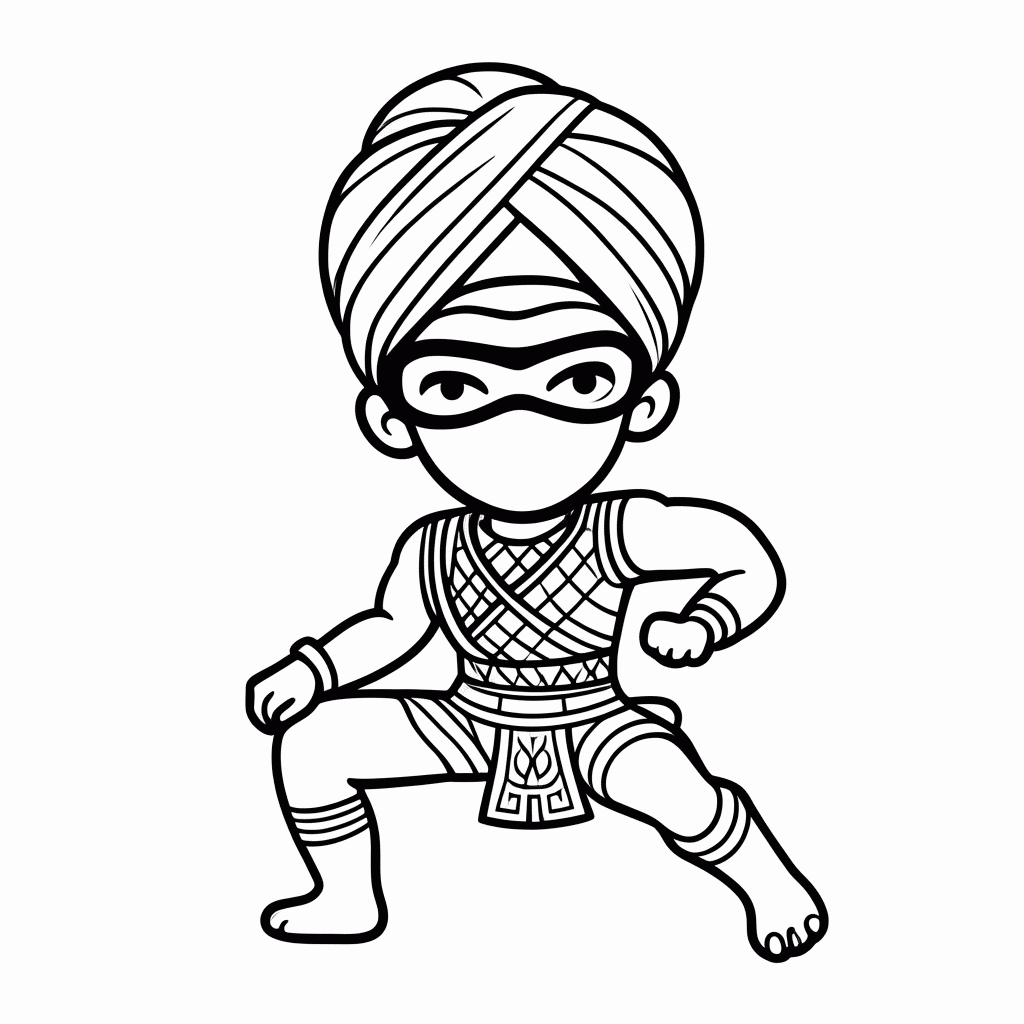 Desenho de Spider India para colorir e imprimir grátis em folha A4