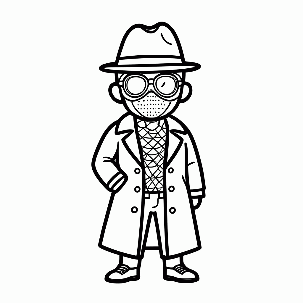 Desenho de Spider Noir para colorir e imprimir grátis em folha A4