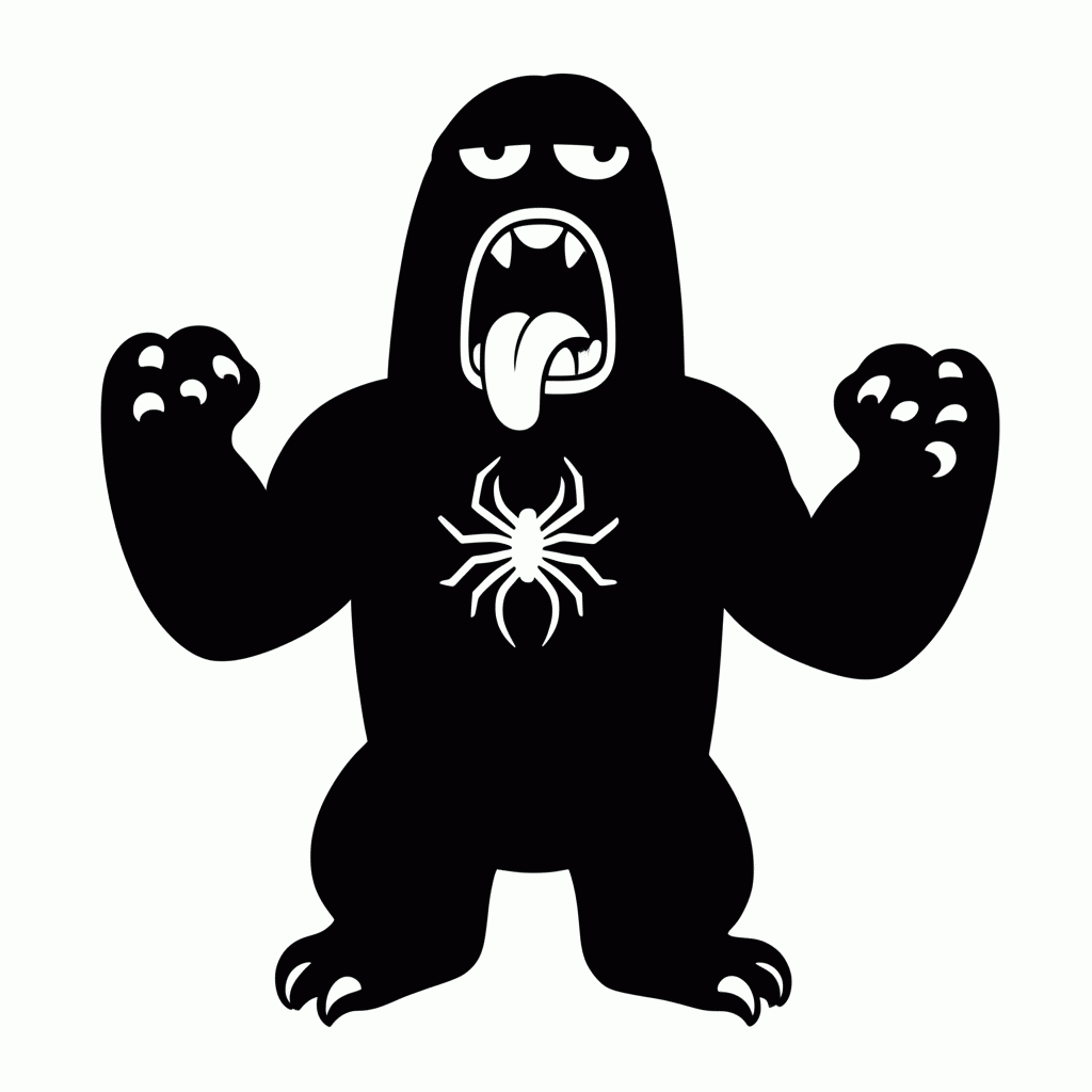 Desenho de Venom para colorir e imprimir grátis em folha A4