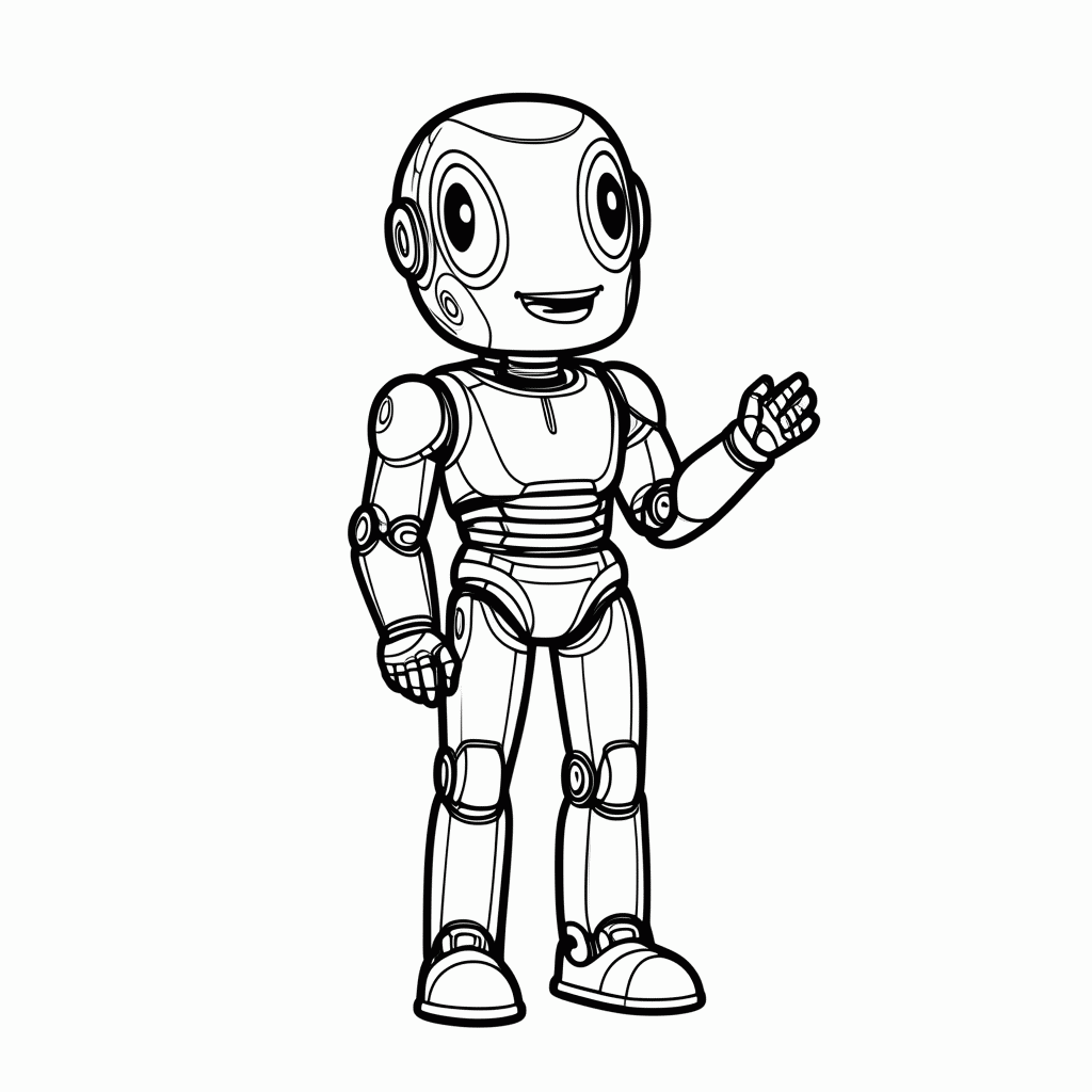 Desenho de C3po Dourado para colorir e imprimir grátis em folha A4