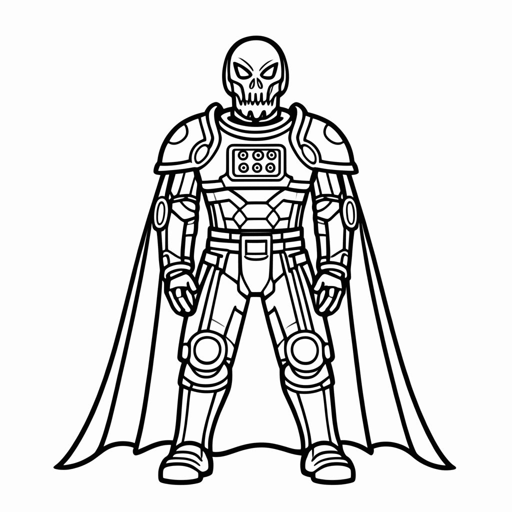 Desenho de Darth Vader Mascara para colorir e imprimir grátis em folha A4