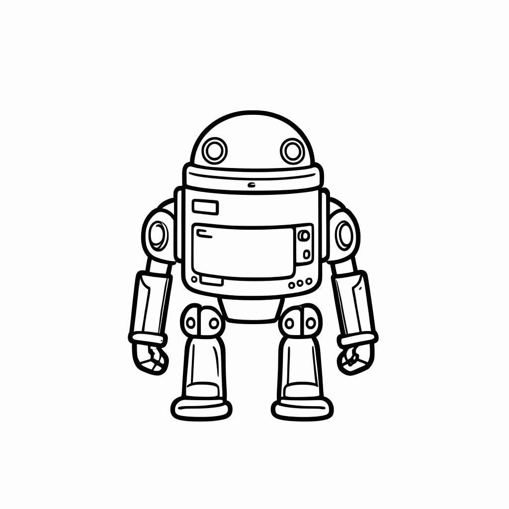 Desenho de R2d2 para colorir e imprimir grátis em folha A4