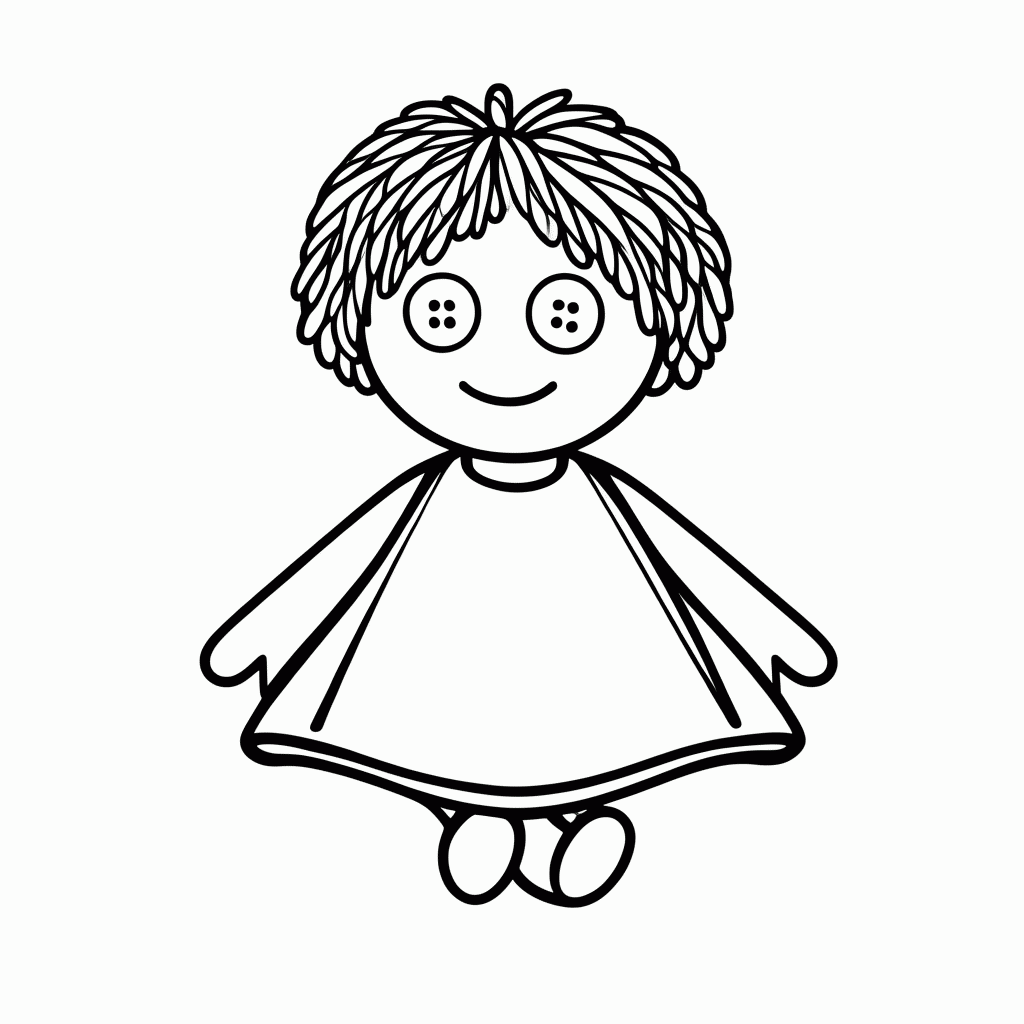 Desenho de Boneca Scrump para colorir e imprimir grátis em folha A4