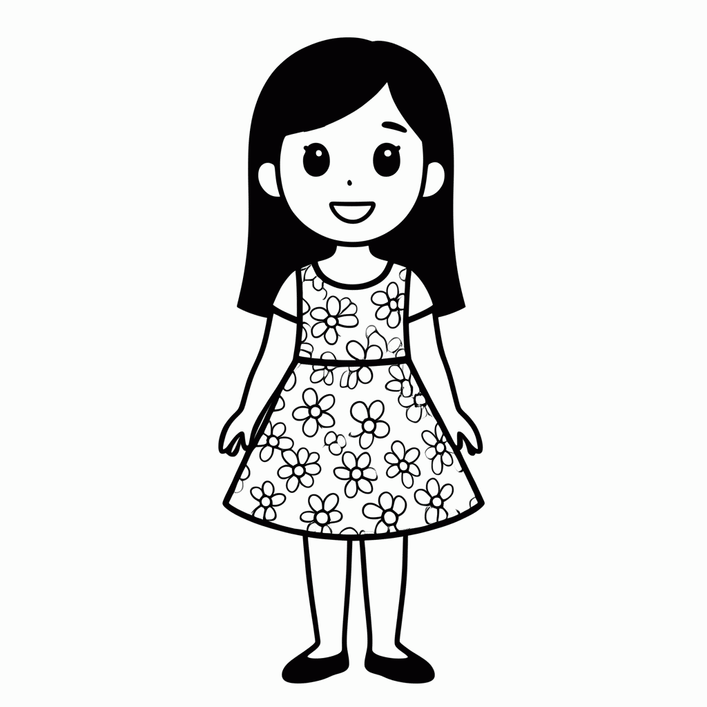 Desenho de Lilo para colorir e imprimir grátis em folha A4