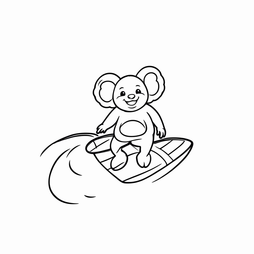Desenho de Stitch Surfando para colorir e imprimir grátis em folha A4