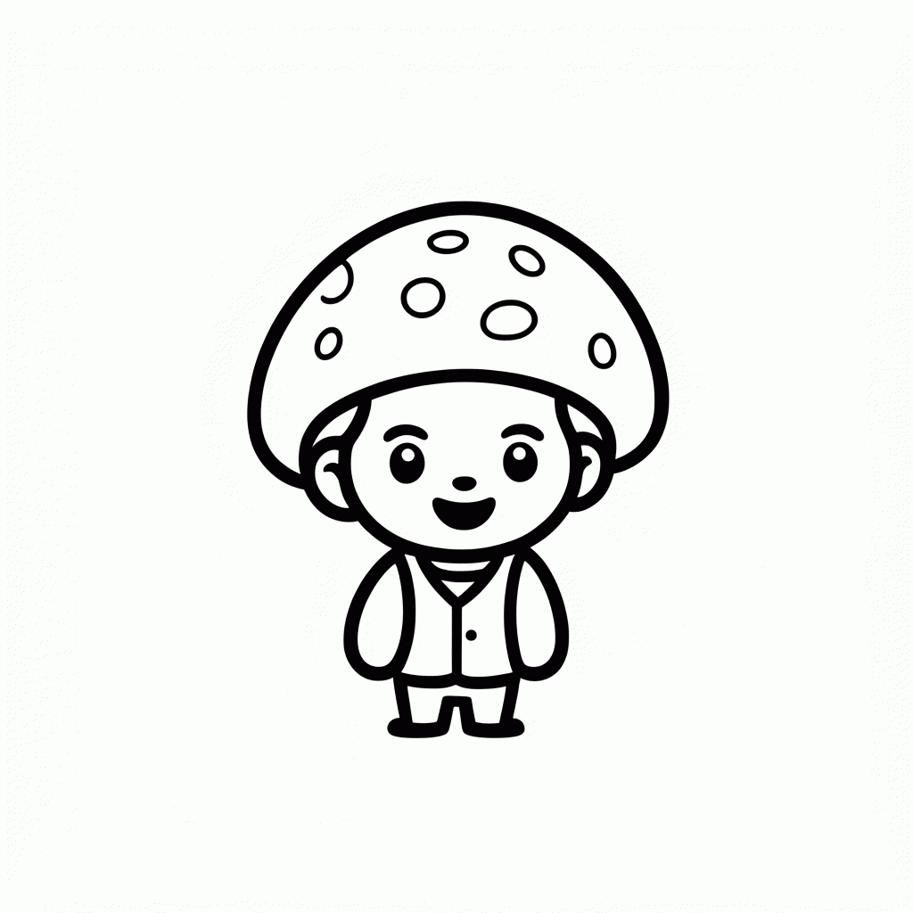 Desenho de Toad para colorir e imprimir grátis em folha A4