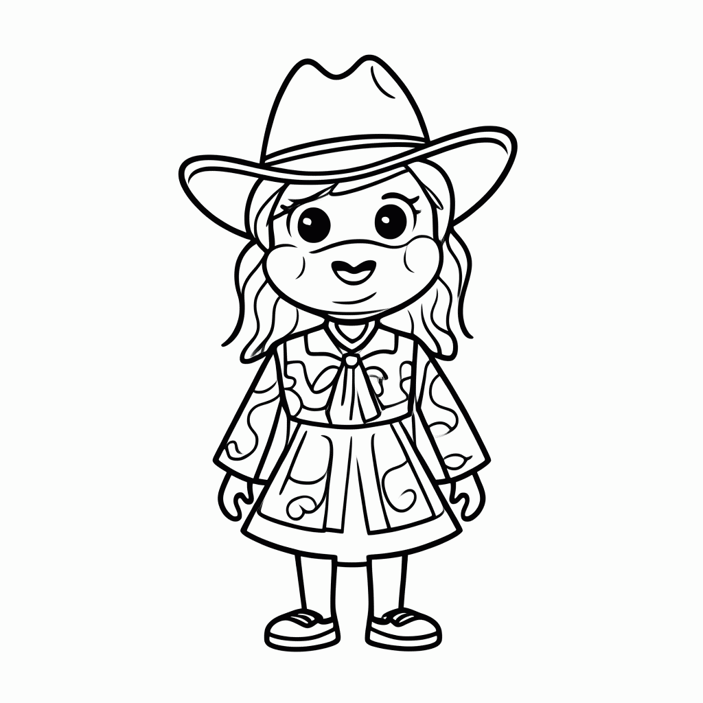 Desenho de Jessie Cowgirl para colorir e imprimir grátis em folha A4