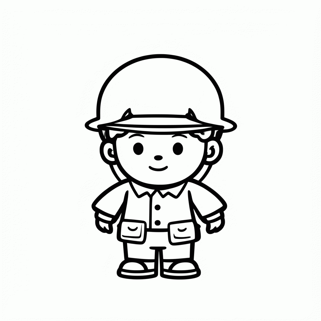 Desenho de Soldadinhos Verdes para colorir e imprimir grátis em folha A4