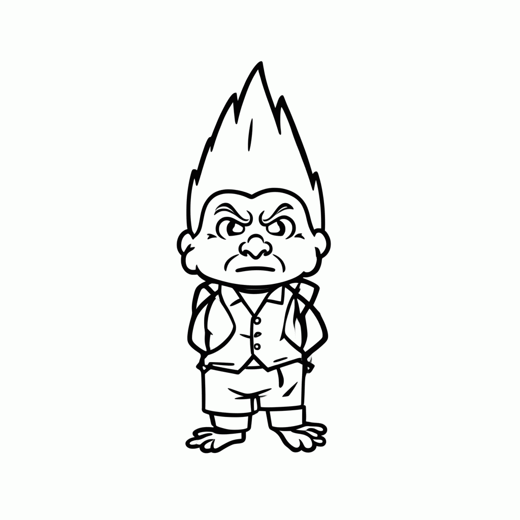 Desenho de Branch Cinza para colorir e imprimir grátis em folha A4