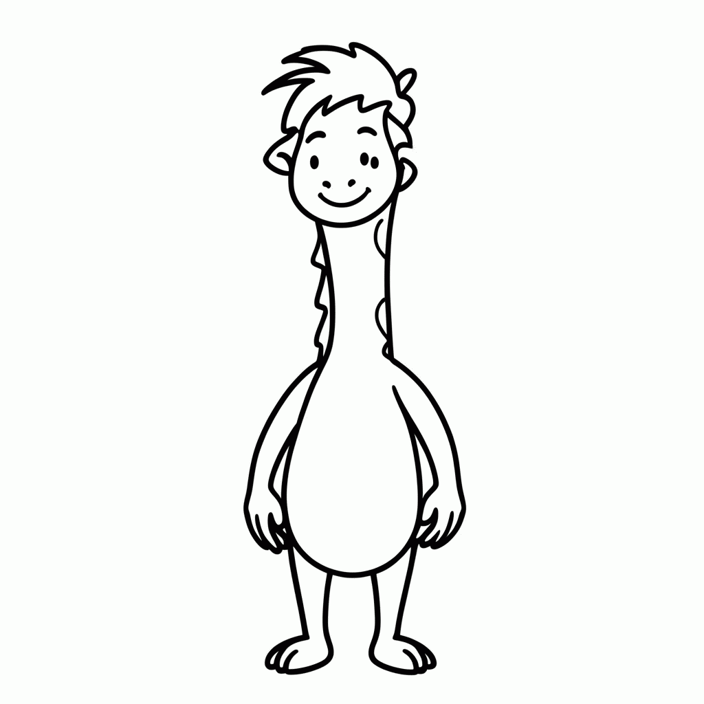 Desenho de Cooper Girafa Troll para colorir e imprimir grátis em folha A4