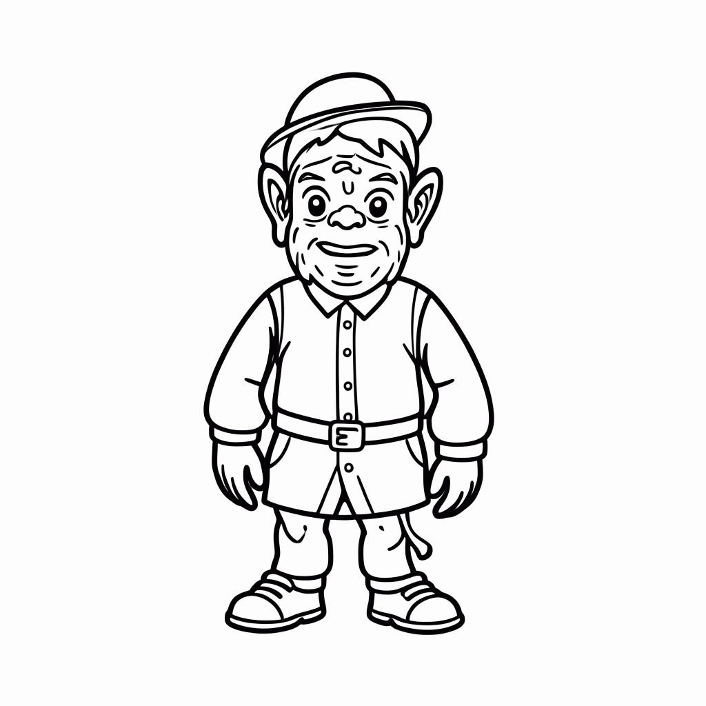 Desenho de Hickory Trovador para colorir e imprimir grátis em folha A4