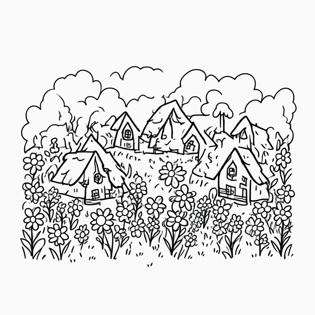Desenho de Vila Troll para colorir e imprimir grátis em folha A4