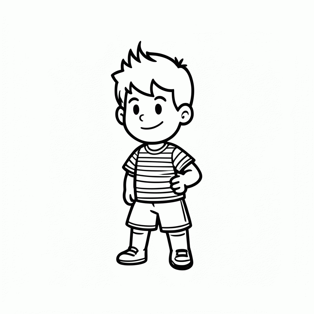 Desenho de Cebolinha para colorir e imprimir grátis em folha A4