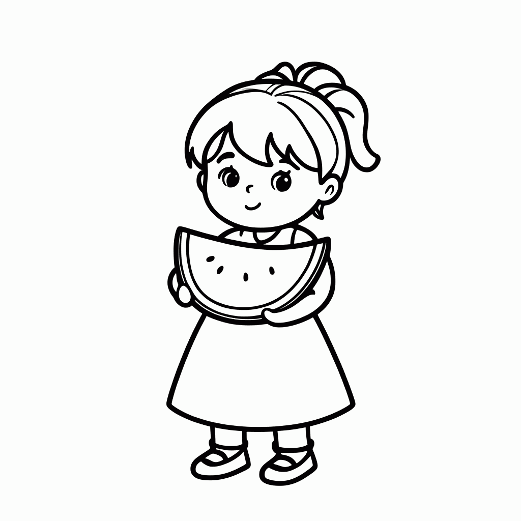 Desenho de Magali para colorir e imprimir grátis em folha A4